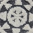 Carolina Chair & Table Round Handwoven Fabric Storage Ottoman in Gray