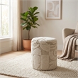Carolina Chair & Table Round Handwoven Fabric Storage Ottoman in White