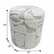 Carolina Chair & Table Round Handwoven Fabric Storage Ottoman in White