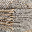 Carolina Chair & Table Round Handwoven Fabric Storage Ottoman in Yellow