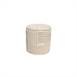 Carolina Chair & Table Handwoven Storage Ottoman with Hidden Nook in Cream