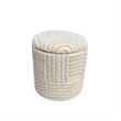 Carolina Chair & Table Handwoven Storage Ottoman with Hidden Nook in Cream