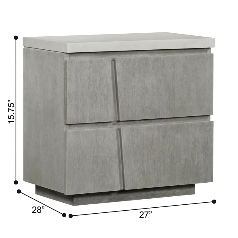 Carolina Chair & Table Largo Accent Table with Concrete Top in Gray