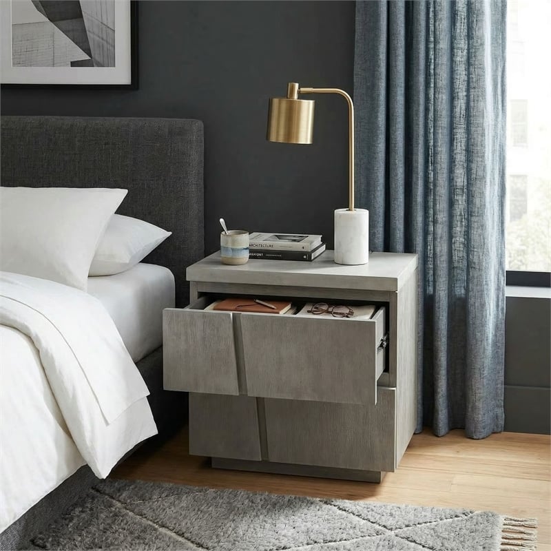 Carolina Chair & Table Largo Accent Table with Concrete Top in Gray