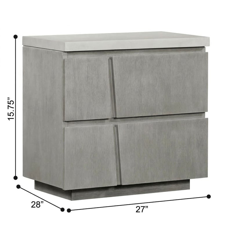 Carolina Chair & Table Largo Accent Table with Concrete Top in Gray