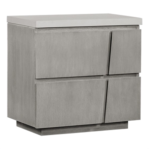 Carolina Chair & Table Largo Accent Table with Concrete Top in White