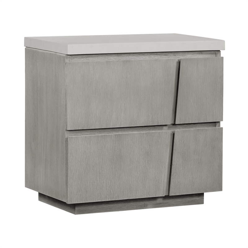 Carolina Chair & Table Largo Accent Table with Concrete Top in White