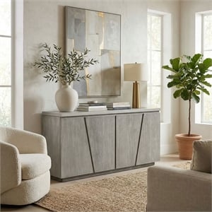Carolina Chair & Table Largo Sideboard in Gray Concrete and Acacia