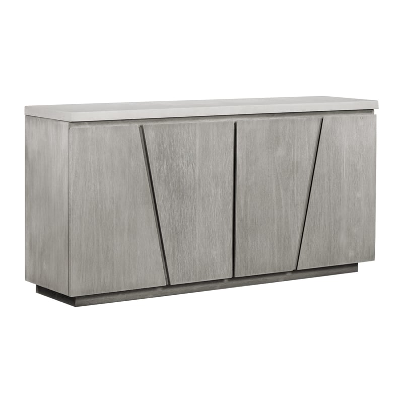 Carolina Chair & Table Largo Sideboard in Gray Concrete and Acacia