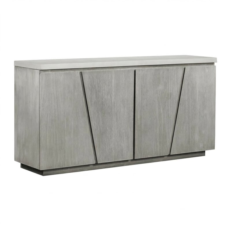 Carolina Chair & Table Largo Sideboard in Gray Concrete and Acacia