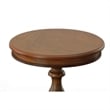 Carolina Classic Leeann Pedestal Accent Table in Chestnut