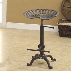 Carolina Classic Vintage Farmhouse 18.75&quot Metal Stool in Brown