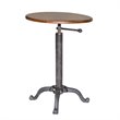 Carolina Classic Vintage Farmhouse Adjustable Wooden Accent Table in Brown