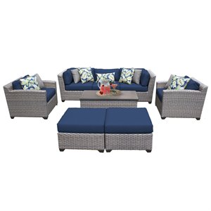 tkc florence 8 piece patio wicker sofa set c