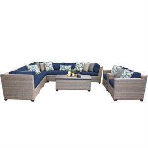 tkc florence 10 piece patio wicker sofa set