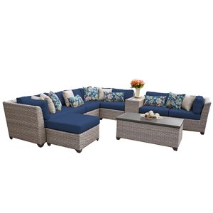 tkc florence 10 piece patio wicker sectional set