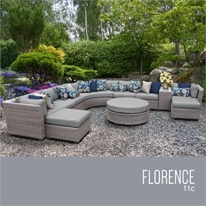 tkc florence 11 piece patio wicker sectional set c