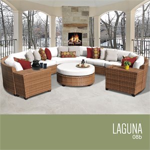 tk classics laguna 8-piece patio wicker sectional set 08b in white