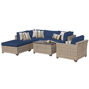 tkc monterey 7 piece patio wicker sofa set b