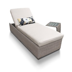 tkc oasis patio chaise lounge with side table