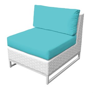 TKC Miami Armless Patio Chair in Turquoise