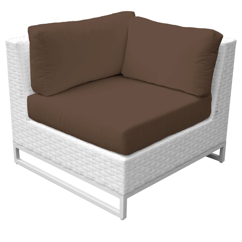 Tkc Miami Corner Patio Chair In Dark Brown Tkc047b Cs Cocoa Tkc Miami Corner Patio Chair In Dark Brown