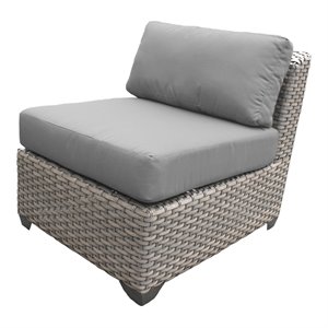 TK Classics Florence Armless Patio Chair in Gray