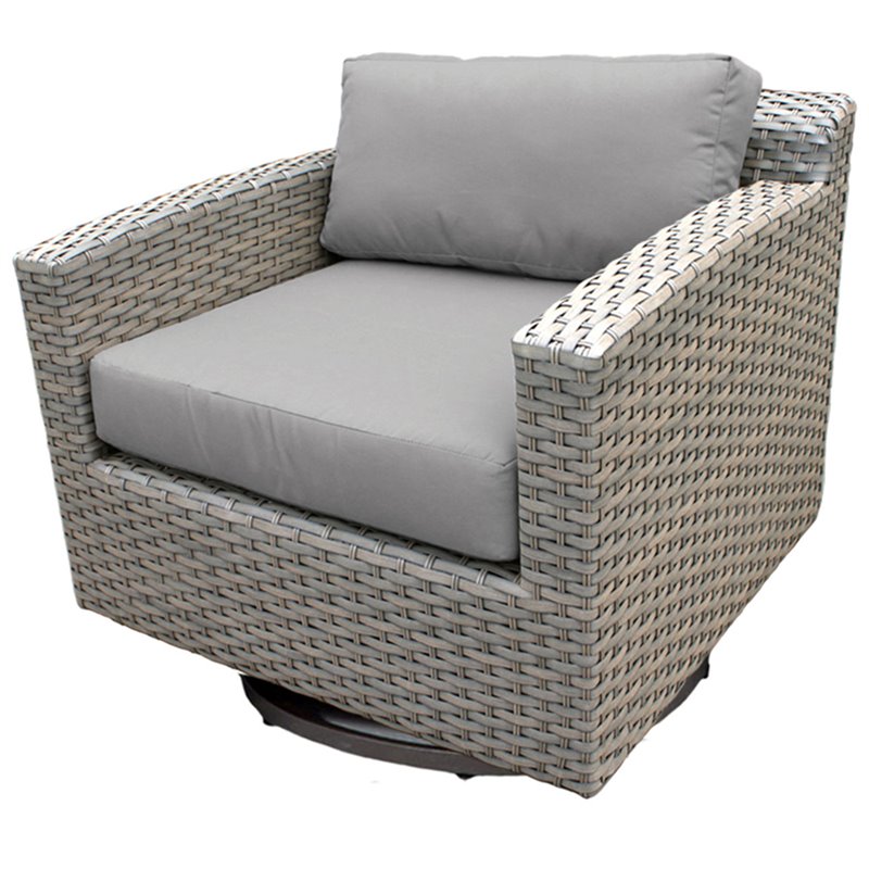 Tkc Florence Patio Wicker Swivel Chair