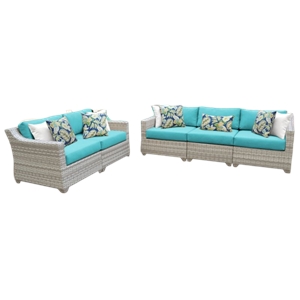 tkc fairmont 5 piece patio wicker sofa set
