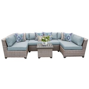 florence 7 piece outdoor wicker patio furniture set 07c in spa