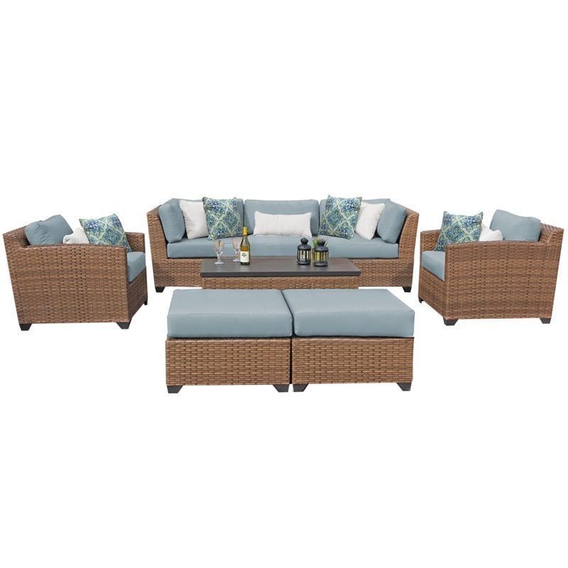 Tk classics laguna 8 piece outdoor wicker sofa set 08c discount