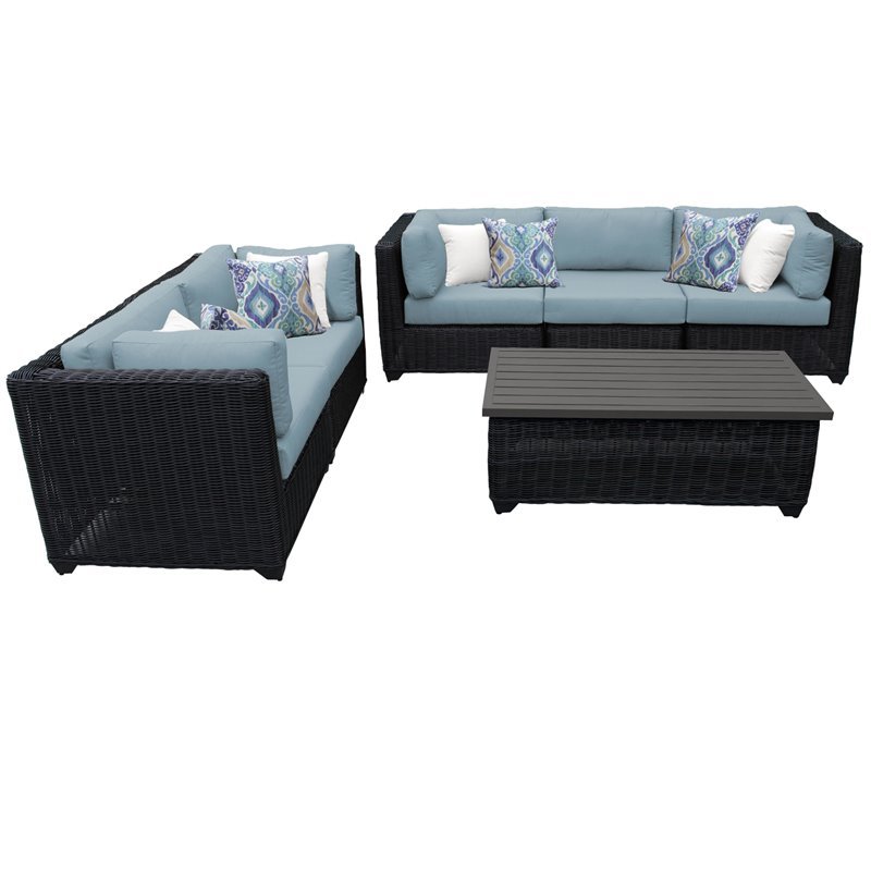 Venice 6 Piece Outdoor Wicker Patio Furniture Set 06f In Spa Venice 06f Spa