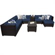 Venice 10 Piece Outdoor Wicker Patio Furniture Set 10b in Navy