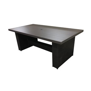 belle rectangular outdoor patio dining table