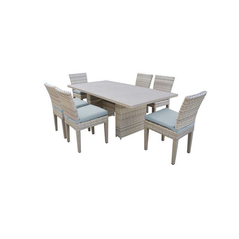 Fairmont Rectangular Outdoor Patio Dining Table With 6 Armless Chairs In Spa Dtrec Kit 6c Cymax S - Fairmont Steel Rectangular Patio Dining Table Black Thresholdtm Fairmont Rectangular Outdoor Patio Dining Table With 6 Armless Chairs In Spa Dtrec Kit 6c Cymax S - Fairmont Steel Rectangular Patio Dining Table Black Thresholdtm