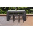 Barbados Bar Table Set Backless Barstools 7 Piece Patio Furniture