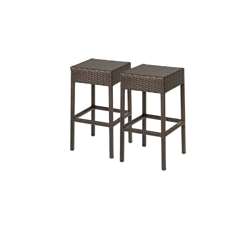 Barbados Bar Table Set Backless Barstools 7 Piece Patio Furniture
