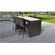 Barbados Bar Table Set With Barstools 7 Piece Outdoor Patio Furniture
