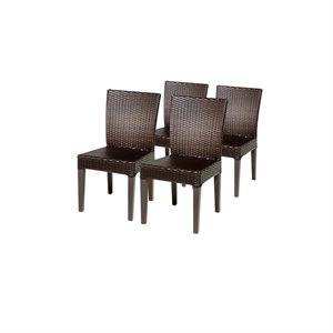 4 barbados armless dining chairs