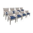 8 Fairmont Dining Chairs With Arms in Navy