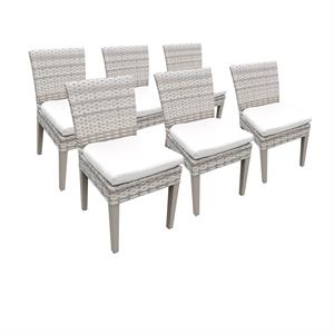 6 fairmont armless dining chairs in sail white