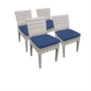 4 fairmont armless dining chairs in navy