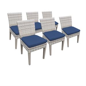 6 fairmont armless dining chairs in navy