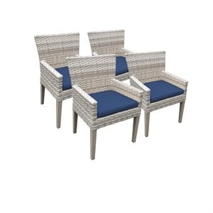 4 fairmont dining chairs with arms in navy