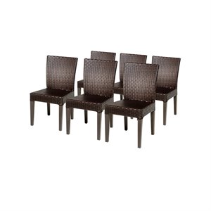 6 belle armless dining chairs