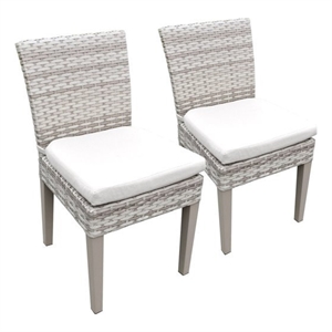 2 fairmont armless dining chairs in sail white