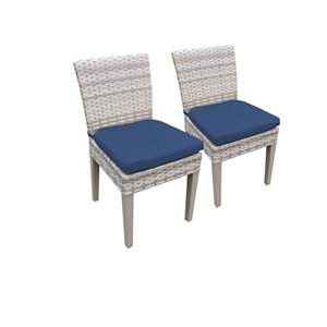2 fairmont armless dining chairs in navy