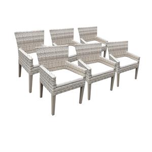 6 fairmont dining chairs with arms in sail white