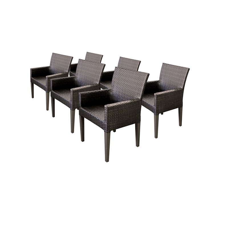 TK Classics Barbados Dining Chair with Arms (Set of 6)