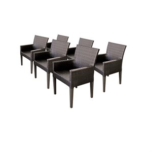 6 barbados dining chairs with arms